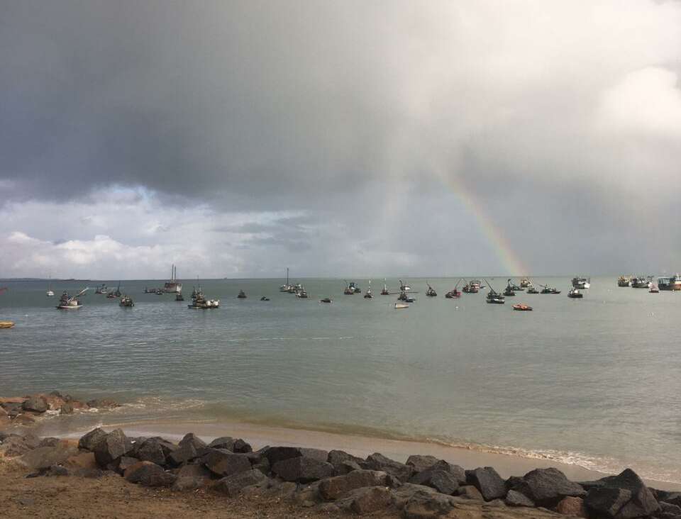 Umidade e nebulosidade contribuíram para tempo mais fechado no litoral (FOTO: Dênis Lima)